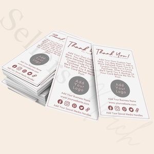 Thank You Card Customized with Your Logo 2” x 3.5”